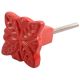 Red Four Leaf Metal Knobs